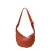 Bolso de un solo hombro para mujer ligero versátil deportivo casual bolsa tipo dumpling estilo artístico gran capacidad color sólido bolso de mano simple