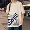Camiseta de Manga Corta de Algodón Puro de Marca de Moda para Hombre, Verano, Peso Pesado, Talla Grande, Nicho, High Street, Estilo Americano, Top Holgado Ins