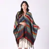 Nuevo Chal a Rayas de Bloques de Color de Moda 2026 para Mujer, Adecuado para Viajar en Xizang, Yunnan y Qinghai, Capa Exterior para Sesión de Fotos