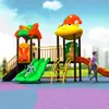 Equipamento de Playground Infantil Grande Porte Transfronteiriço, Combinação de Escorregador de Plástico e Balanço para Parque Comunitário