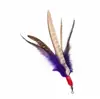 Juguete para mascotas exclusivo transfronterizo Amazon pluma palo divertido para gato juguete para gato pájaro volador cabeza de repuesto pluma resistente a mordeduras de gato