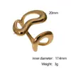 Anillos Geométricos de Acero Inoxidable Estilo Nuevo Europeo y Americano para Mujer, Modernos y Versátiles, Joyería de Acero de Titanio 18K Oro Ligero de Lujo que No se Desvanece al por Mayor