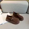 Sapatos Casuais Femininos Sapatos Únicos Aumento de Altura Casuais Preguiçosos Slip-ons Outono Retrô 2026 Casuais Sola Grossa Novos Mocassins