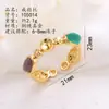 Accesorios para Anillos de Perlas DIY Anillo Abierto con Esmalte de Colores para Mujer Anillo Versátil de Nicho con Temperamento Dulce