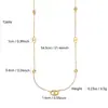 Collar de Acero Inoxidable 304 Chapado en Oro de 18K con Colgante de Trébol de Cuatro Hojas y Nariz de Cerdo, Moderno y Sencillo, Adecuado para Todas las Estaciones, Elegante