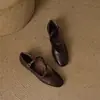 Zapatos Mary Jane retro de estilo francés con correa suave para mujer, zapatos de abuela de suela blanda para primavera y otoño, zapatos planos cómodos y versátiles