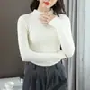 Capa base de cuello alto para mujer 2026 Otoño/Invierno Nuevo Suéter ajustado de manga larga Top de punto corto ajustado Ropa interior