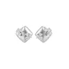 Pendientes de Azúcar con Flor de Circonita de Aguja Plateada, Dulces, Elegantes, Sencillos, Modernos, Lujo Ligero, Pendientes de Alta Gama para Mujer