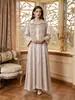 Novedad Lujo Bordado Tridimensional Bata de Mujer Transpirable Brillante Vestido de Falda Amplia Ropa Malasia