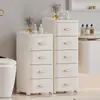 Gabinete de Almacenamiento para Espacios Estrechos Tipo Cajón Hogareño Cocina Gabinete Estante para Grietas de Piso Múltiples Niveles Baño Inodoro Gabinete de Almacenamiento