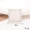 Nueva joyería de aleación de zinc, cuadrado, diamante, amor, soporte de airbag, material de diamante, agujero para perlas, zapatos, accesorios de bricolaje