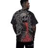 Camiseta retro informal personalizada de One Piece para hombre, con estampado 3D, de manga corta y cuello redondo, para primavera y verano, 2024
