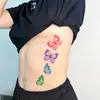 Pegatinas de Tatuaje de Mariposas de Colores al por Mayor Impermeables y de Larga Duración Pegatinas Combinadas de Mariposas Acuarela Soñadoras para Pecho, Cintura y Brazos