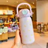 Nueva taza aislada de acero inoxidable de alta calidad para gatos con pajilla, diseño lindo de caricatura, portátil con correa, taza para estudiantes 316