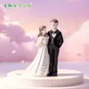 Vestido de Novia Romántico Creativo Muñeco de Pareja Decoración DIY para Hornear Pasteles Accesorios para Colgar Botella Ecológica Pequeños Adornos
