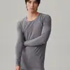 [Algodón Modal] Conjunto unisex de 190g, cuello redondo, ligero y cálido, suave y amigable con la piel, adecuado para primavera y otoño, ropa interior térmica fina y cálida