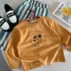 Camiseta Bangcheng para Niños 2026 Otoño Nueva para Niños Caricatura Letra Manga Larga Camiseta Base Versátil Ropa para Niños Clase A
