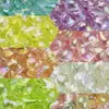 18*21mm Acrílico Transparente Chapado en Color Corazón de Melocotón Cuentas Sueltas Cuentas de Hilo Corazón de Melocotón Pulsera Hecha a Mano Accesorios para Joyería DIY