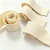 Faixa de Chapéu Canelada com Borda Ondulada Off-White com Listras Horizontais Serrilhadas Dupla Face Fita de Algodão Puro Acessório de Cabelo para Chapéu Acabamento para Roupas Acessórios Atacado
