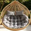 Cojín para tumbona transfronterizo, tamaño doble, redondo, con cojín para respaldo y cojín para asiento, adecuado para jardín, sala de estar, sofá y mecedora; cojín doble engrosado