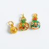 Colgante Bestia Tragadora de Oro de Latón Accesorios de Joyería DIY Mascota Método Antiguo Azul Quemado Colgante Pequeño
