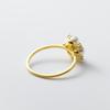 Anillo Aerqi S925 Plata de Ley Flor con Forma de Diamante Incrustado de Perla Sintética, Joyería Elegante Estilo Ins de Lujo Ligero R01426