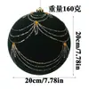 Bolas de Navidad Aterciopeladas de Tamaño Grande, Multicolor, de Forma Única, Adornos Navideños Pintados para Árbol, Bolas Decorativas para Ambiente Festivo, Personalizables