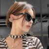 2023 Nuevos lentes de sol gm para mujer estilo coreano a la moda de alta gama ins a prueba de rayos UV retro ojo de gato lentes de sol para hombre cara grande