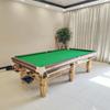Mesa de Bilhar Integrada em Aço e Armazenamento para Uso Comercial, Mesa de Bilhar Bola Oito Preta Estilo Americano e Chinês, Fabricante Padrão Guangdong Qiangli