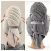Nuevo Producto Toalla para Cabello Seco Cuadros de Piña Toalla Seca Cabello Champú Gorro de Ducha Envoltura de Toalla Gorro Grueso para Secar Cabello de Mujer Estilo Caliente Secado Rápido