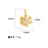 Moda Joker DIY Semiacabado Microincrustado Chapado en Cobre Accesorios de Girasol Accesorios Populares Europeos y Americanos Colgantes de Estrella