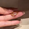 Anillo Fino de Cielo Estrellado Estilo Nuevo para Mujer, Exquisito, Sencillo, Moderno, Elegante, Anillo Brillante, Anillo para Dedo Índice, Anillo Abierto