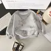 Sudadera Nueva Primavera y Otoño 2026 para Niños, Sudadera con Cuello Redondo y Collar con Patrón de Estrellas, Top de Otoño para Bebé al por Mayor Tendencia