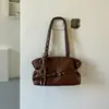 Bolsa de Ombro Retro de Alto Valor Grande Capacidade para Mulheres Outono 2026 Novo Estilo Tendência Simples para o Dia a Dia Bolsa Tote de Ombro Único