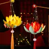 Linternas Nuevas del Festival de Medio Otoño 2026, Linternas de Loto, Linternas de Vara Retorcida Terminadas de Mano para Niños, Linternas de Jardín de Infancia, Linternas de Estilo Antiguo