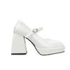 Sapatos Mary Jane para Mulheres 2026 Primavera Novo Estilo Japonês Jk Bico Quadrado Sapatos de Salto Alto com Solado Grosso com Tira Única e Plataforma Impermeável
