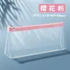 Estojo Transparente para Meninas Simples Grande Capacidade Especial para Vestibular Especial para Pós-Graduação Estojo de Material Escolar Ensino Fundamental Médio Vestibular