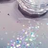 Flash para decoración de uñas 1 mm estrella de cinco puntas película brillante ultrafina láser plata estrella dorada mini estrella decoración de uñas