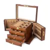 Caja de Almacenamiento de Joyería de Madera Maciza Nuevo Estilo Chino Caja de Almacenamiento de Joyería para Collares de Boda de Nueva Boda Caja de Madera Retro