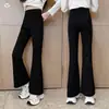 Pantalones Acampanados para Niñas Otoño 2026 Nuevos Elegantes Pantalones de Yoga para Niñas de Alta Elasticidad de Moda para Niños Medianos y Grandes Pantalones Largos de Primavera y Otoño
