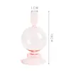 Venta al por mayor, candelabro creativo de vidrio de colores retro, candelabro de lujo para decoración de mesita de noche, vela, accesorios para cenas