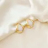 Aretes Ovalados Estilo Maillard de Acero Inoxidable en Forma de Gota de Agua para Mujer, Estilo Retro, Nuevos Aretes y Accesorios