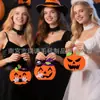 Accesorios Fotográficos para Fiesta Navideña, Decoraciones de Ambiente, Bolsa de Fieltro de Calabaza Fantasma, Bolsa de Dulces de Halloween, Bolsa para Pedir Dulces