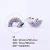 Aretes de Hueso de Oreja de Acero de Titanio 316L con Circonita de Colores Microincrustada, Aretes de Piercing de Mariposa con Forma de Corazón de Comercio Exterior