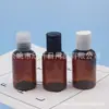 Frascos dispensadores de 50ml na cor de chá, frascos com tampa Qianqiu, frascos para loção, frascos marrons com tampa de pressão, frascos para iscas, frascos para medicamentos e frascos para sérum