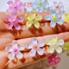 Accesorios de Resina Materiales para Manualidades Hebillas de Zapatos Parches para Sombreros Parches de Pegamento Cremoso Cubiertas de Paja Transparentes Flores con Purpurina Fina Tamaño Pequeño
