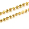 Corrente de Contas Onduladas de Aço Inoxidável de Vários Tamanhos Corrente Dourada Acessórios DIY Corrente de Contas Redondas Acessórios de Corrente da Moda