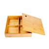 Caja de Fruta Seca de Bambú OEM Plato de Fruta Caja de Dulces con Tapa Compartimento Cuenco para Snacks Estilo Japonés Caja de Almacenamiento para Sala de Estar Almacenamiento