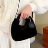 Nuevo bolso bandolera de felpa, bolso de mano con textura, moda, bolso de mujer, bolso de lana de otoño e invierno, versátil, nicho, bolso de cadena