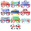 Gafas Divertidas de Fútbol para el Mundial 2026 EE.UU.-Canadá-México Accesorios para Fotos de Fiesta de Cumpleaños Marcos de Colores Disfraz Feliz